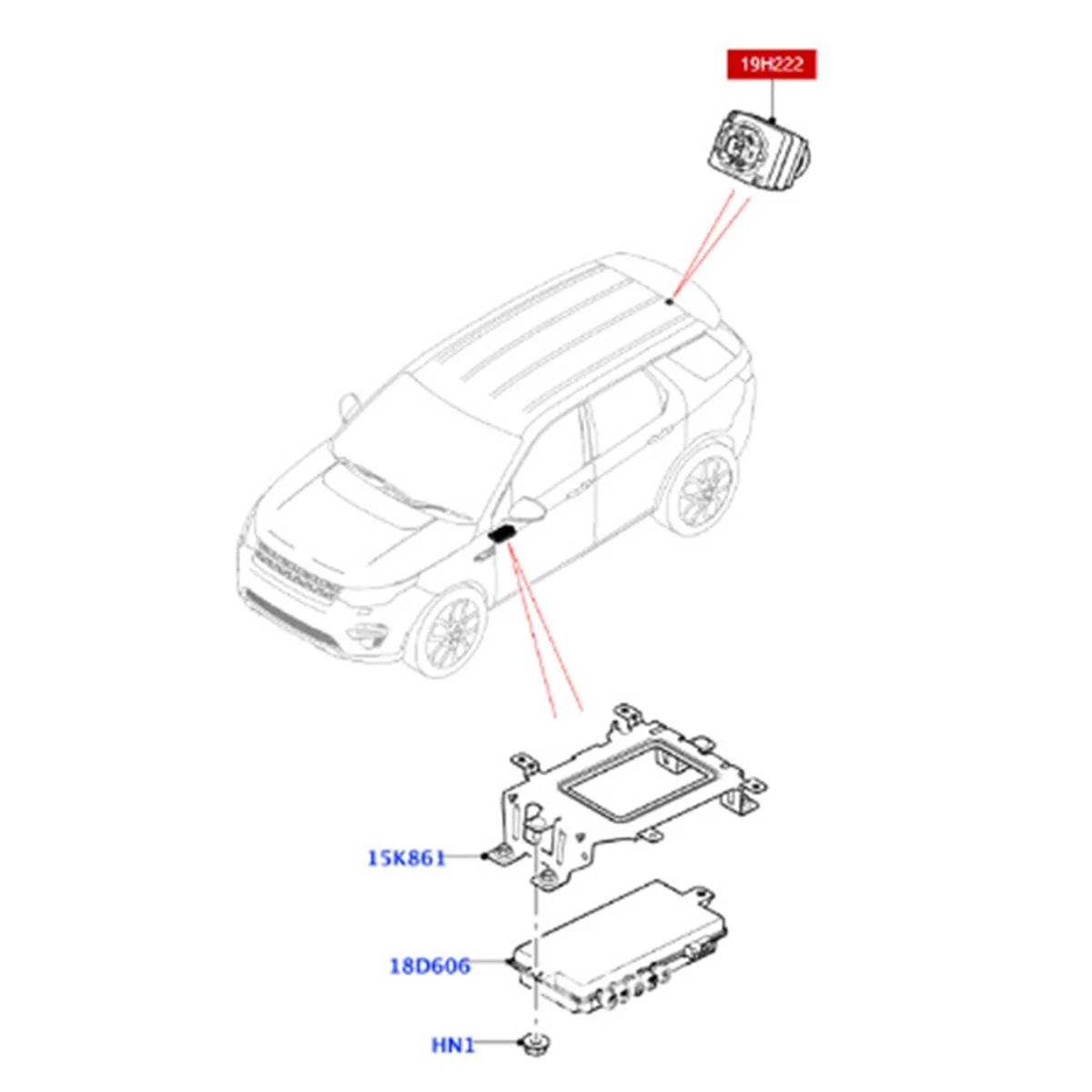 

N30R_HP LR092728 Car Rear Parking Camera for Land Rover Discovery Sport