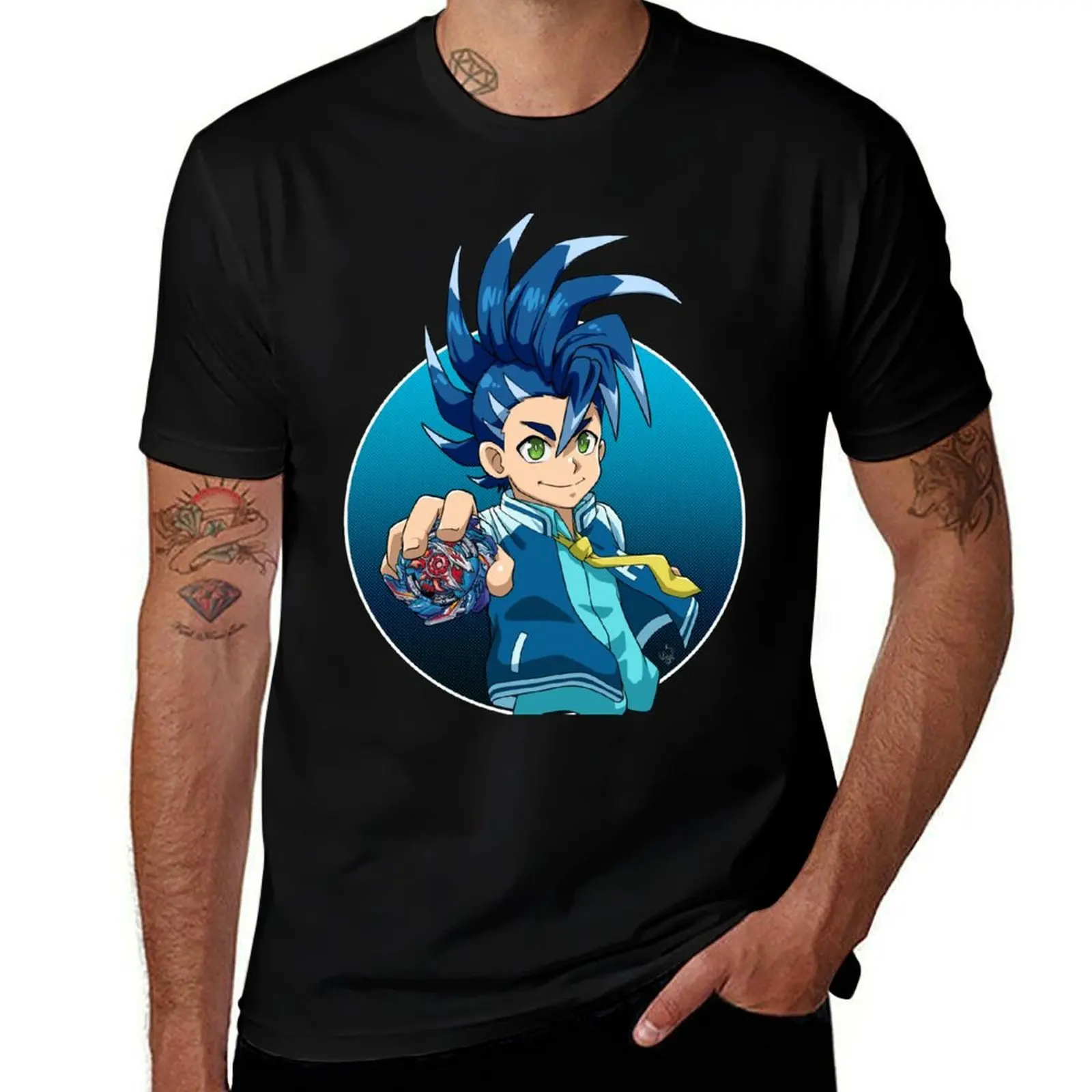 

Hikaru Asahi with King Helios T-Shirt cotton t shirts high quality t shirts for man cotton funny anime tshirt T-Shirt