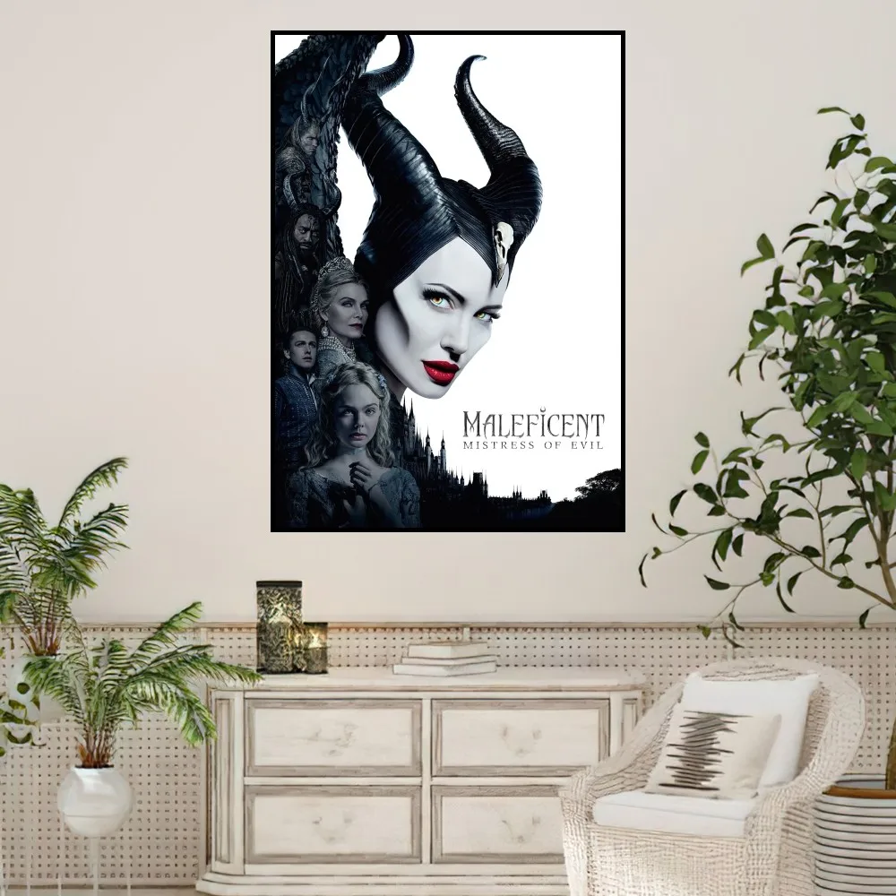 MINISO Disney Maleficent Mistress of Evil Poster Prints Wall Painting Bedroom Living Room Wall Sticker Office Small