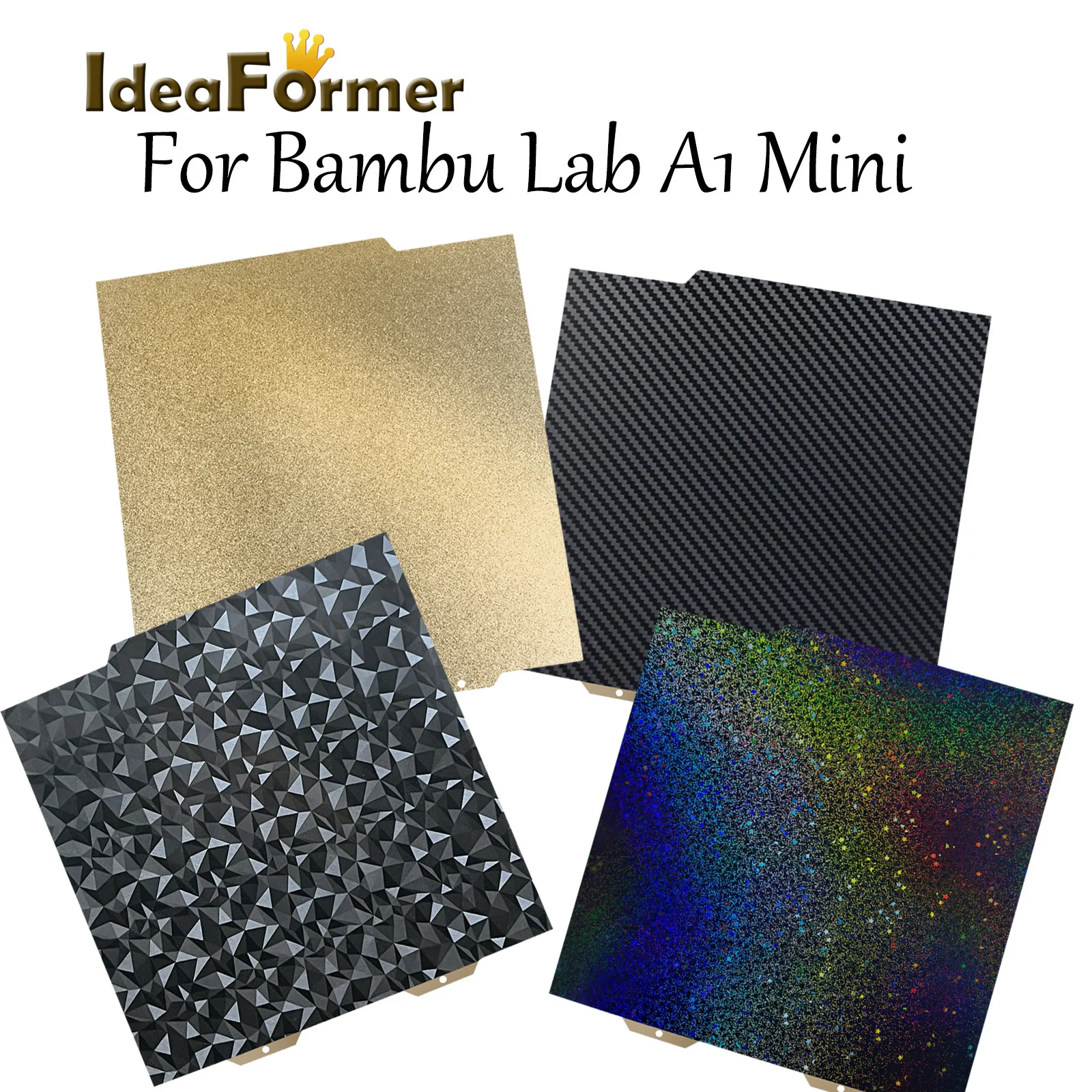 

For Bambu Lab A1 Mini Build Plate PEI Sheet PET PEI PEY PEO Sheet for 3D Printer Bambulab A1 Mini PEY 184x184 Bambulab Plate