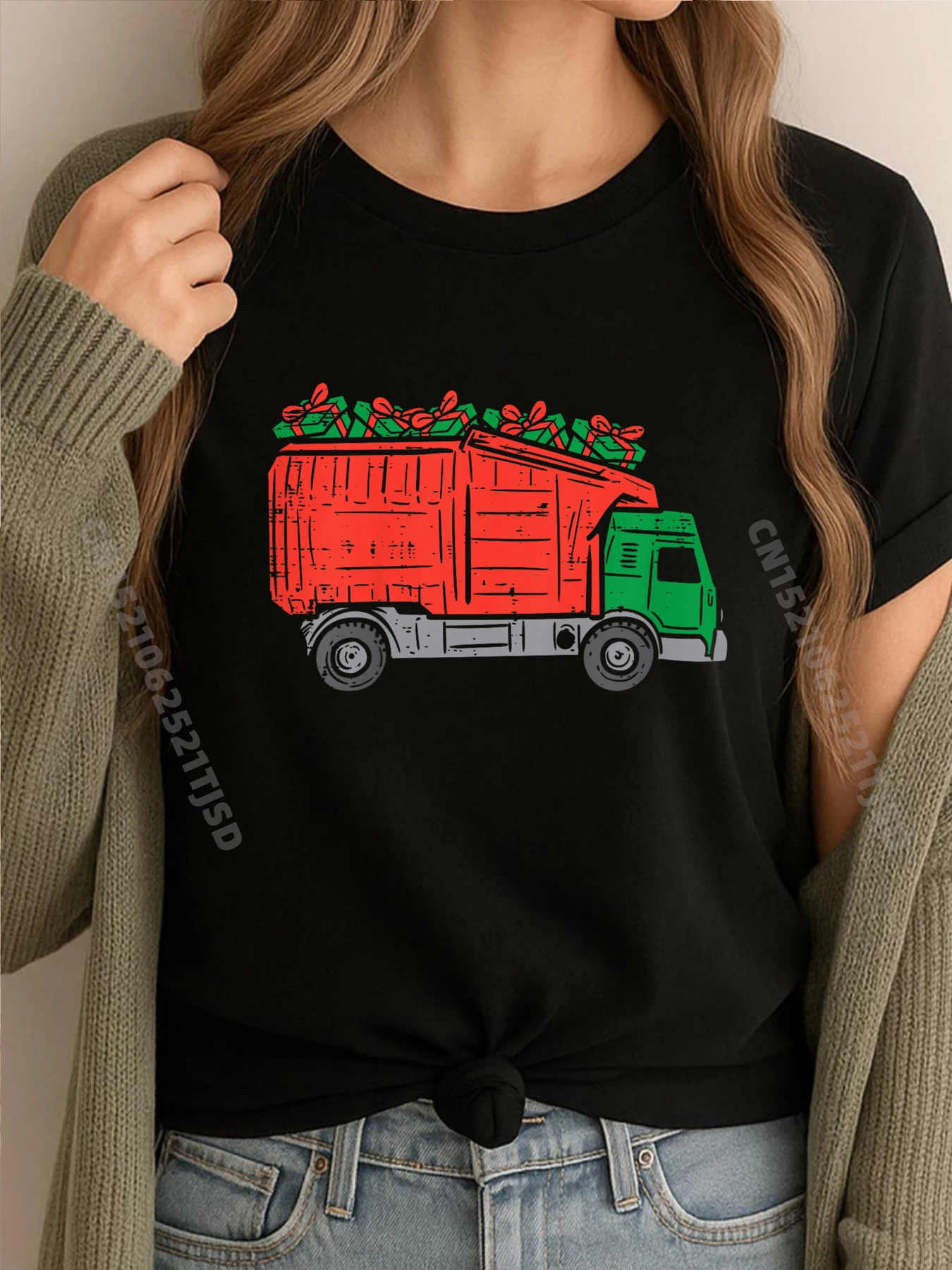 

Kids Garbage Truck Xmas Toddler Christmas Winter Plain T Shirts Wholesale T Shirt Woman Mens Tshirts Creative
