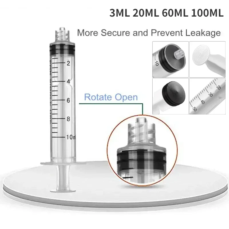 1ml-500ml Plastic Luer Lock Syringes hydroponics Syringe Tools Sampler Measuring, Refilling, Filtration, Lab Use