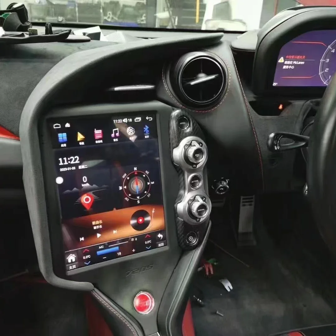 

Автомобильное радио с экраном системы Android 12, для McLaren 720S, 2Din, стереоприемник, авторадио, мультимедийный плеер, GPS Navi Head