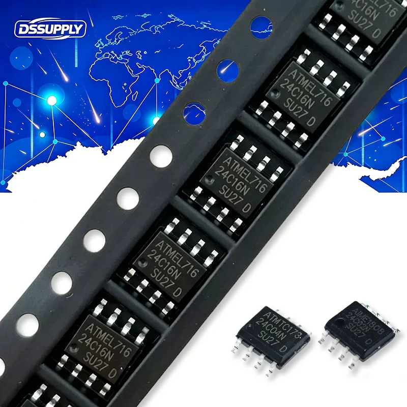 10Piece 24C02 24C04 24C08 24C16 24C32 24C64 SOP-8 Memory Chip SOP IC
