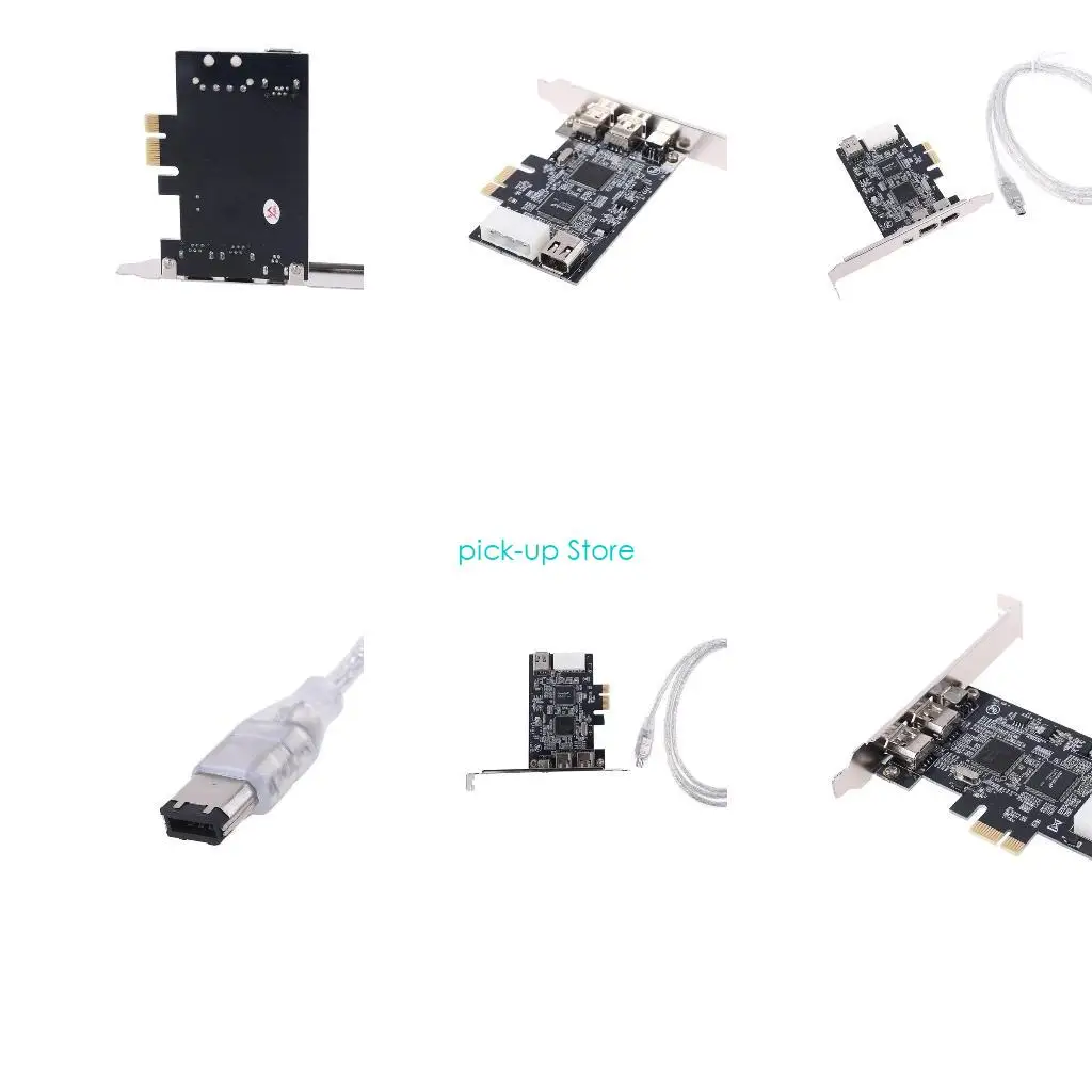 

Q5WA PCIe 3 Ports Firewire Cable Expansion Card PCI for Express 1394B & 1394A TI XIO2213B Chipset Adapter