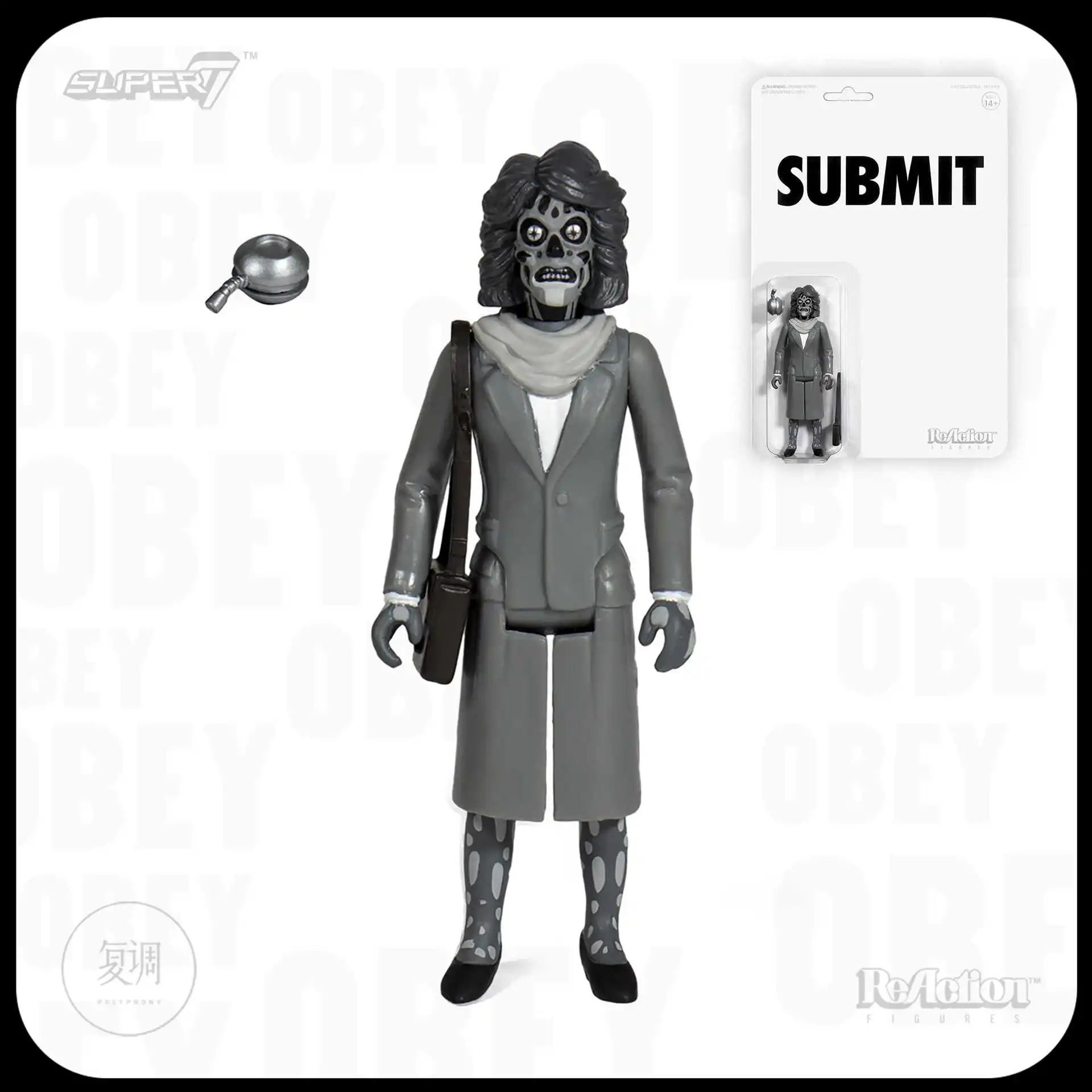 In Stock Super7 They Live ReAction FigureBlack & White Movie Horror Ghoul Toy Collection Gift Doll Halloween Birthday