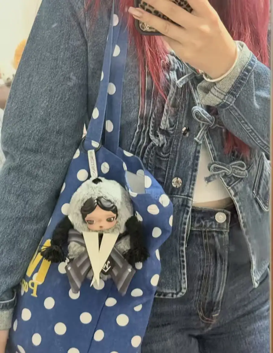 POP MART SKULLPANDA X MGM WEDNESDAY Anime Plush Doll Pendant Blind Box Mystery Collectible Toy for Fans