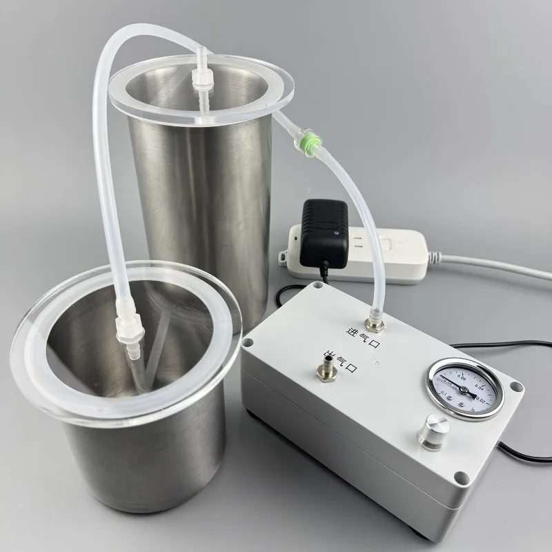 Stainless Steel Vacuum Defoaming Tank,Transparent Lid Bucket For Resin AB Glue Silicone Degassing