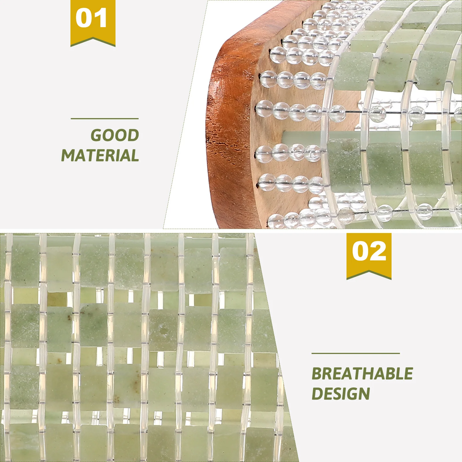 

Jade Pillow Cooling Hollow Bed Sleeping Pillow Breathable Design Comfortable Pillows for Summer Bedroom Dorm Hotel