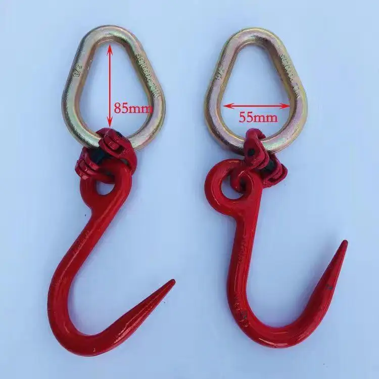 Heavy Duty Galvanized Wrecker Double Chain Double Hook, Road Rescue Trailer Towing Hook for Chengli Tow Truck