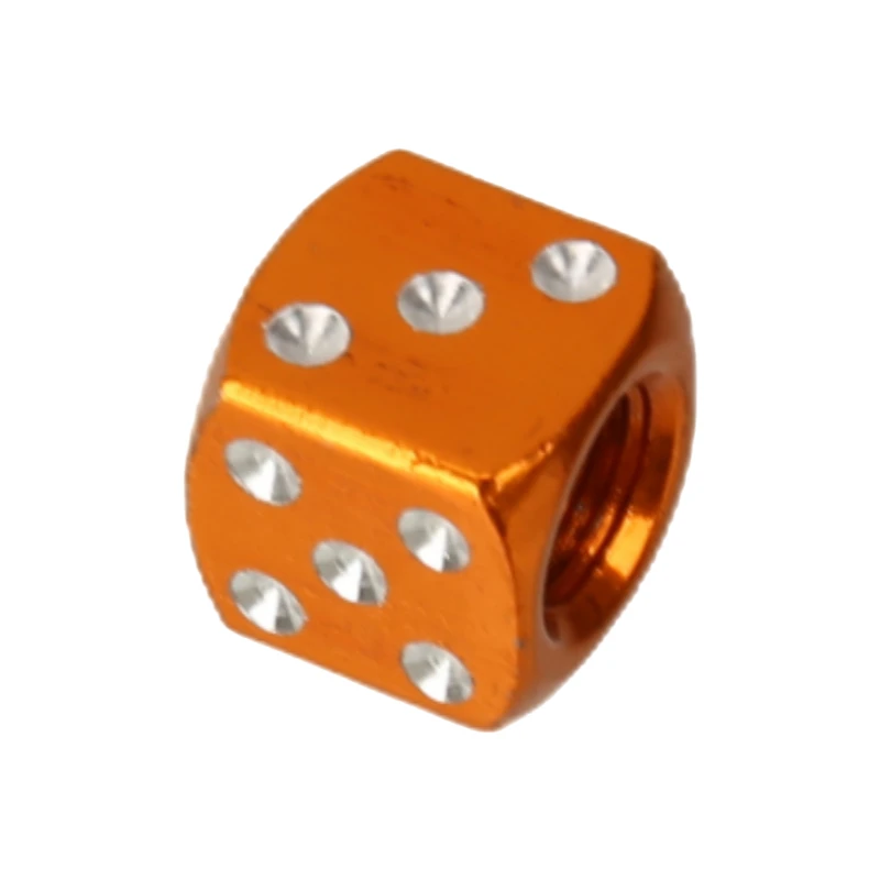 12mm Aluminum Alloy Dice Valve Caps - Universal For Motorcycle Go-Kart & All Tires! Stylish & Durable Scooter ATV tiretyreskart