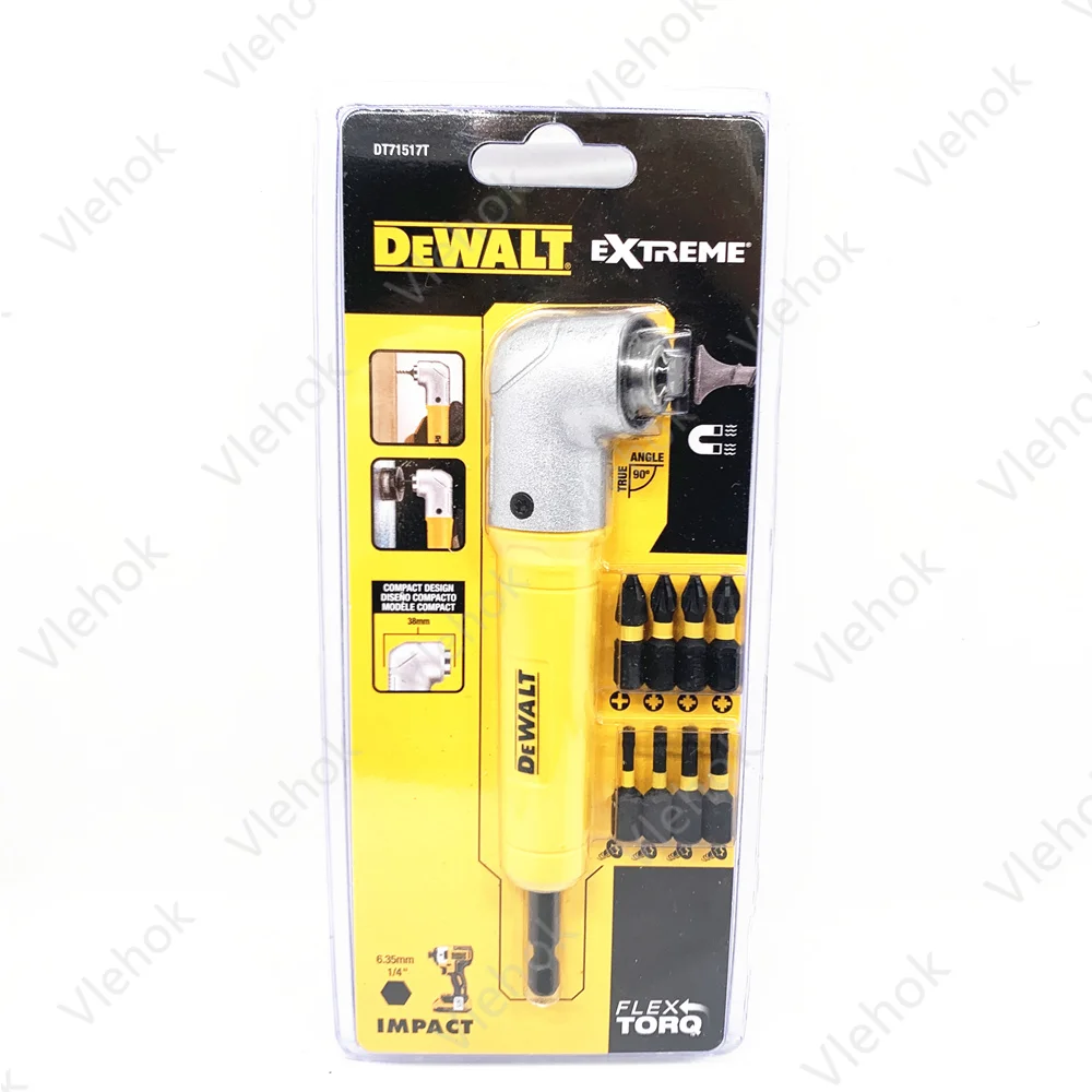 DEWALT 90 ° attacco ad angolo retto 10 pezzi Set con punte per cacciavite 9x25MM DT71517T accessori per elettroutensili