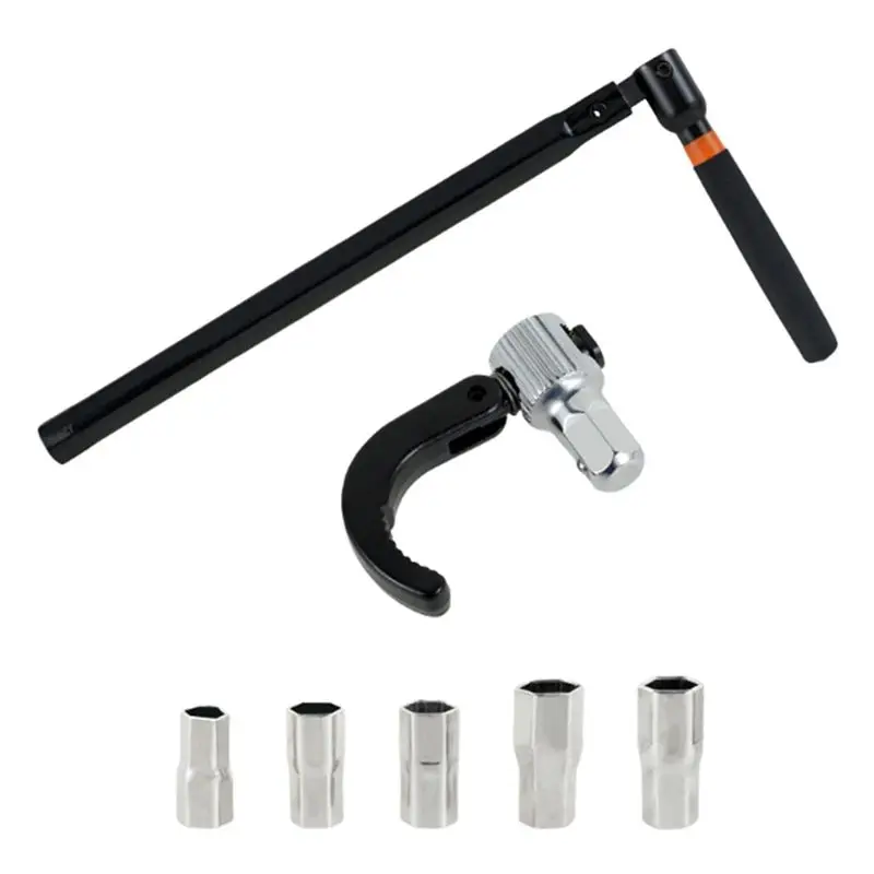 

Ключ для смесителя Торцевой ключ для сантехника из углеродистой стали с 5 головками и 1 патроном Ключ для задней гайки Ключи для кухонной мойки Прочные, B-AA