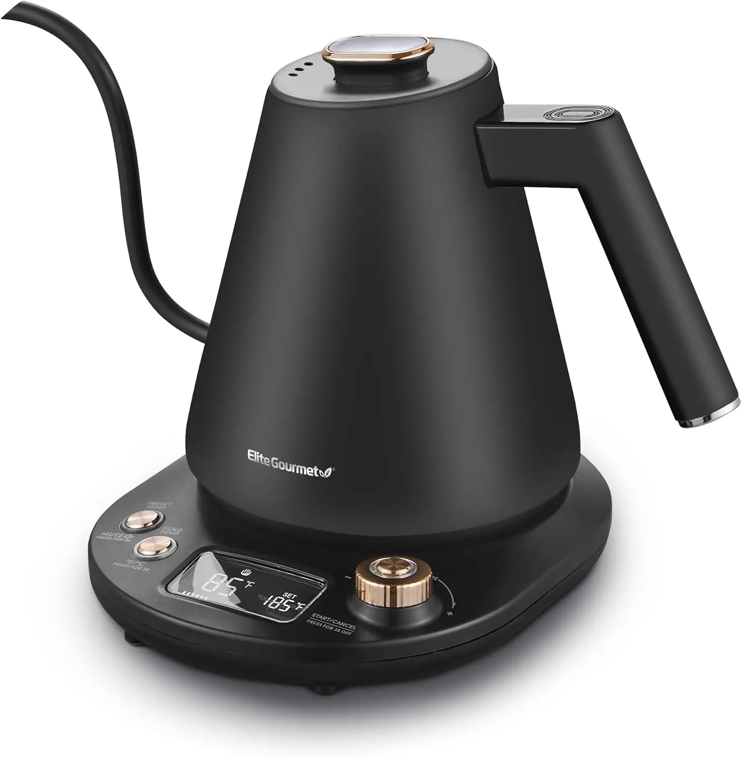 

1L Digital Gooseneck Kettle, 304 Stainless Steel, Programmed Temperatures, Keep Warm, Cordless & Auto Off
