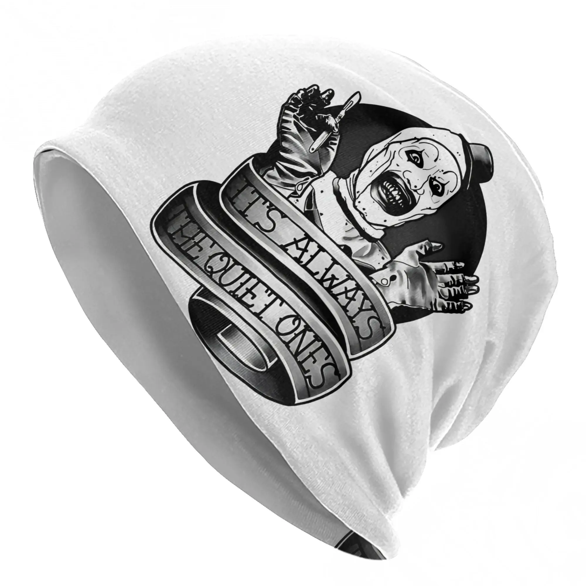 Horror Movie Terrifier Bonnet Hats Cool Outdoor  Skullies Beanies Hat Unisex Warm Multifunction Caps