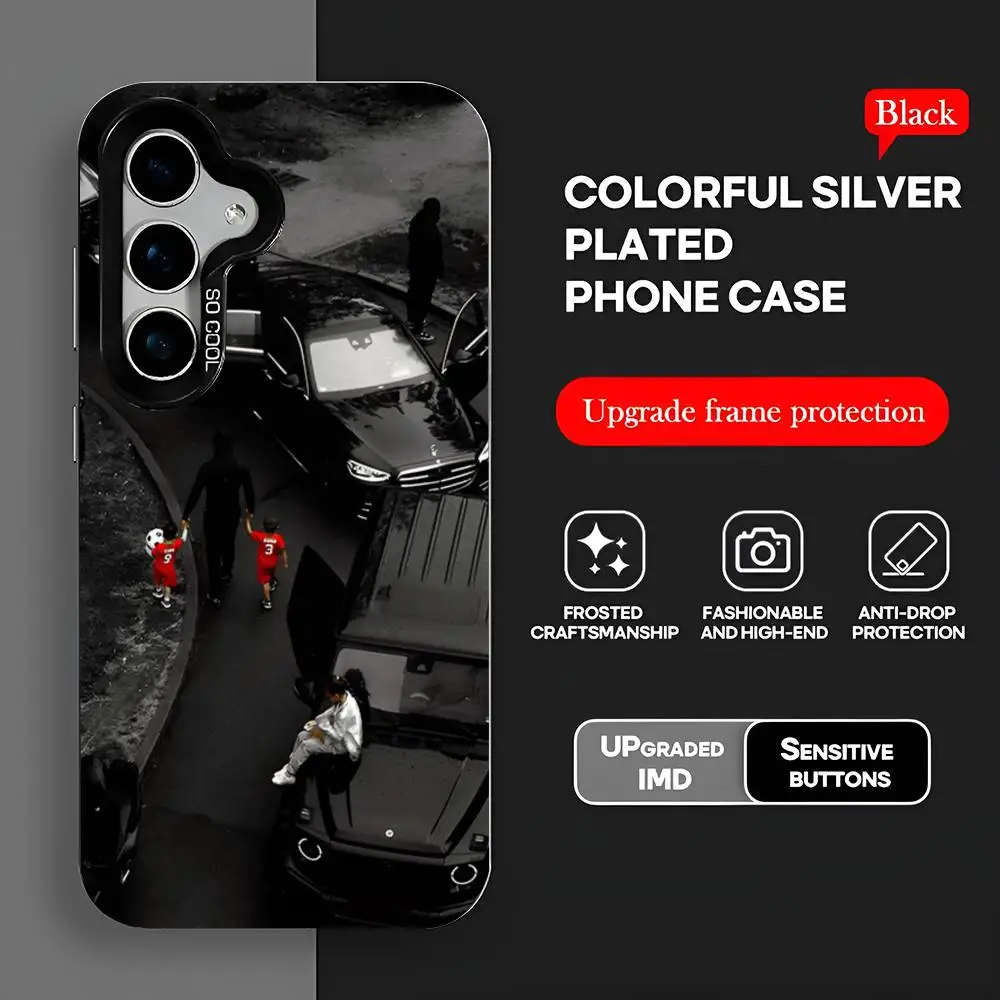 Singer Omerta Maes Phone Case Celulares S25 Case IMD Colorful Phone Case Silver Cover Suitable For Amsung Galaxy S24 S23 S22 S2