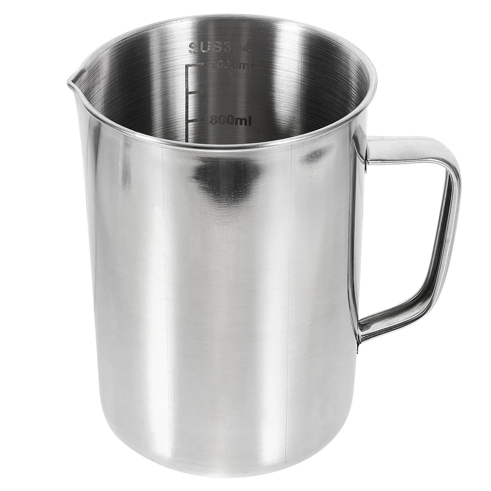 

Stainless Steel Measuring Cup Cups Baking Wide Mouth with Lid Food-grade Jugs Measurement Scales