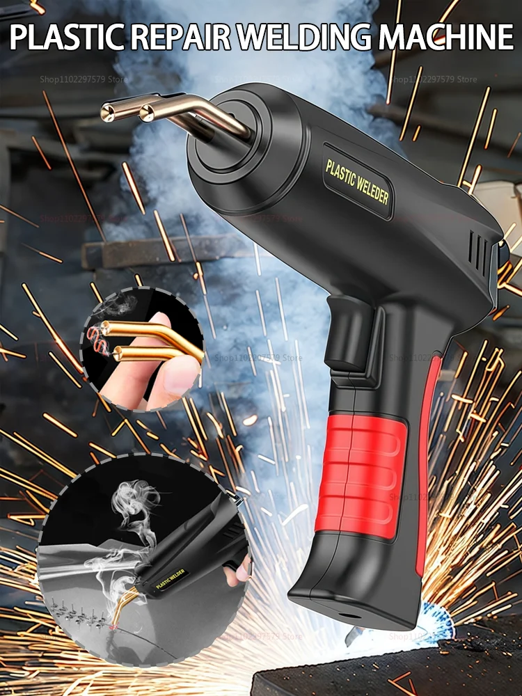 Kit de soudage pour réparation de pare-chocs de carrosserie automobile, 200W, réparation de fissures, pistolet de soudage en plastique, outil avec clous de soudage pour la réparation automobile et le