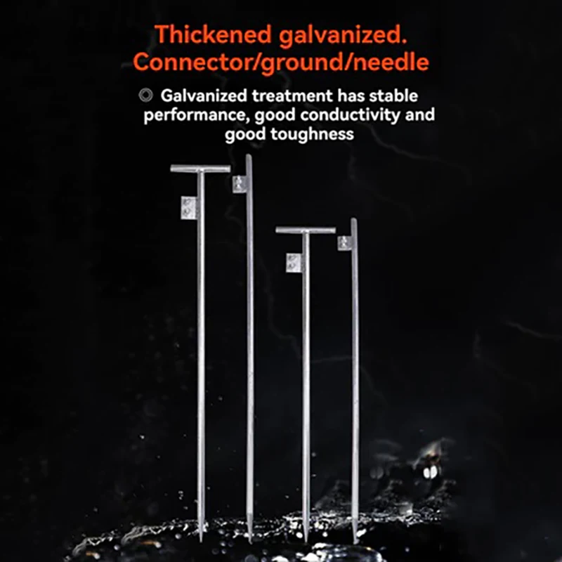 1 st Bliksembeveiliging Aardstaaf Gebouw Huishoudelijke Aardingsdraad Bliksemafleider Elektrisch Gegalvaniseerde T-vormige Aardpin