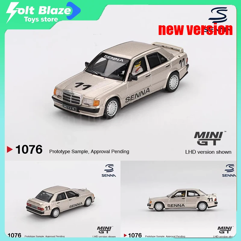 MINIGT 1/64 مرسيدس بنز 190E 2.3-16 11 سينا سبيكة سيارة نموذج سطح المكتب ثابت محاكاة عرض سيارات نموذج الصبي جمع الهدايا