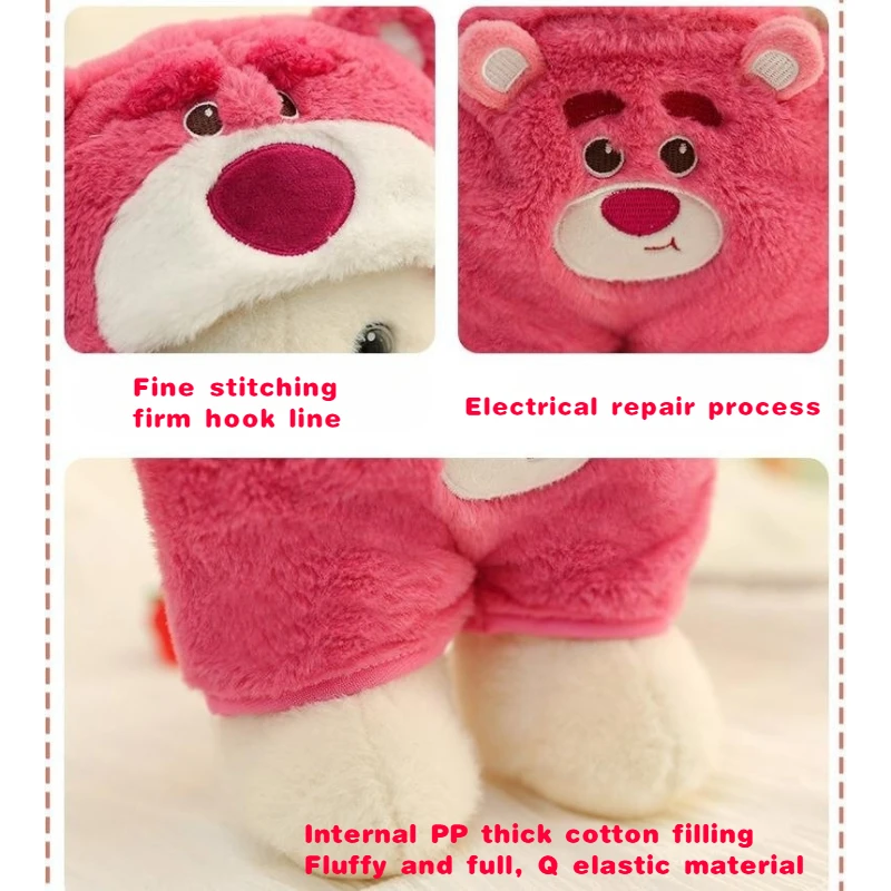 27/38CM Disney Mickey Minnie Drag Bear Plush Doll Cute Lotso Drag Bear Kids Plush Toy Angie Doll with Hat Holiday Birthday Gift