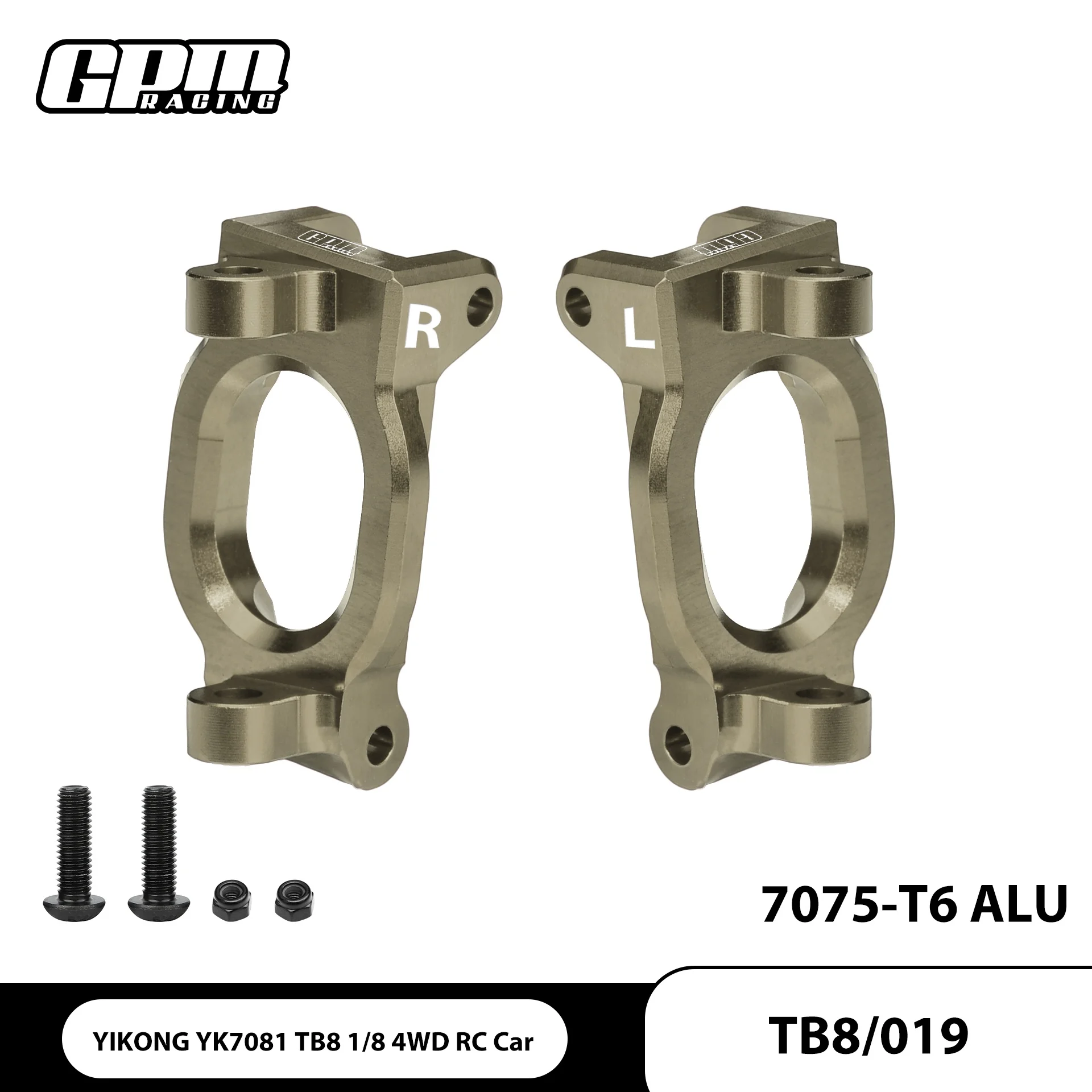 GPM 7075 ALLOY STEERING C-HUB FOR YIKONG YK7081 TB8 1/8 4WD RC Car