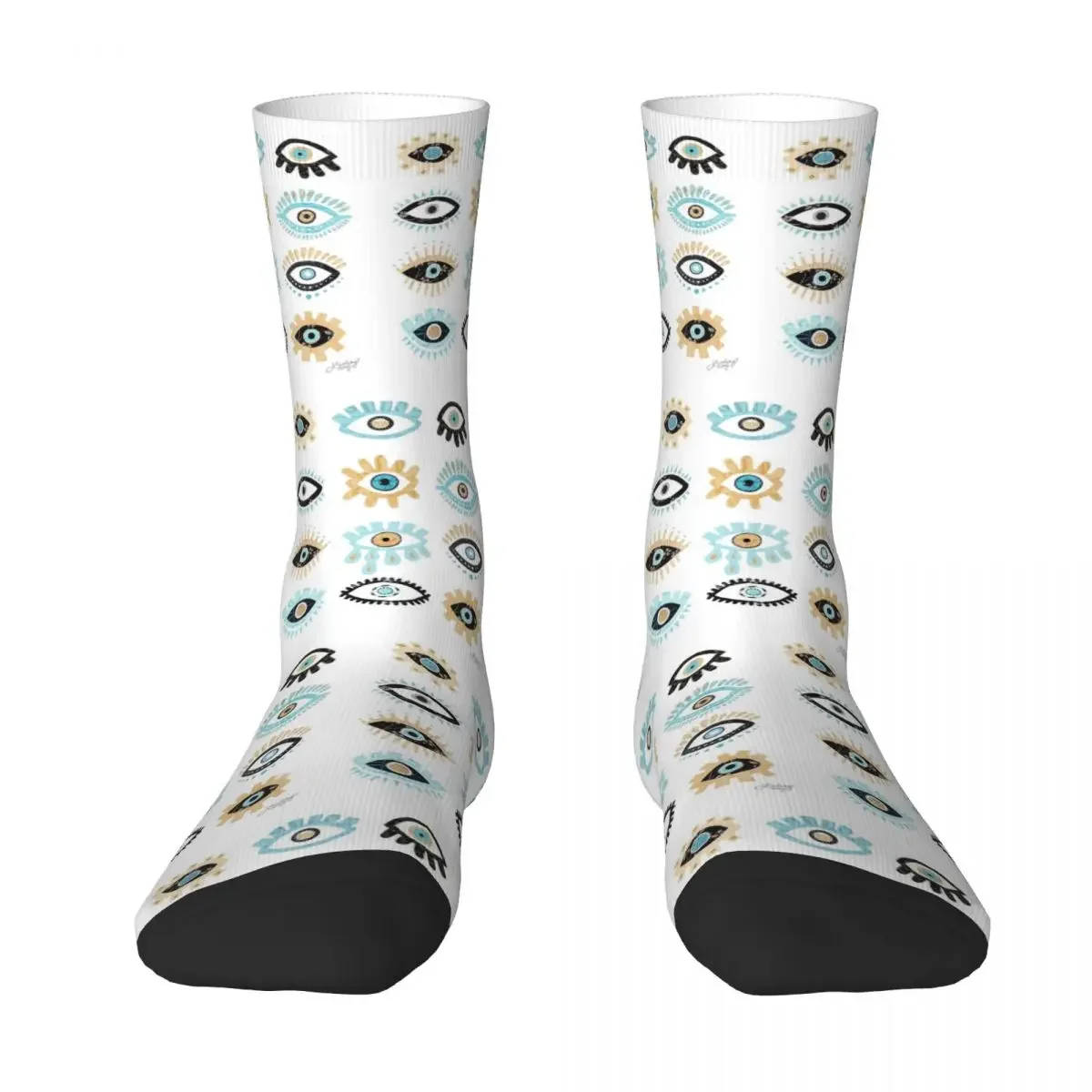 

Evil Eyes Illustration Socks Harajuku Super Soft Stockings All Season Long Socks Accessories for Unisex Birthday Present