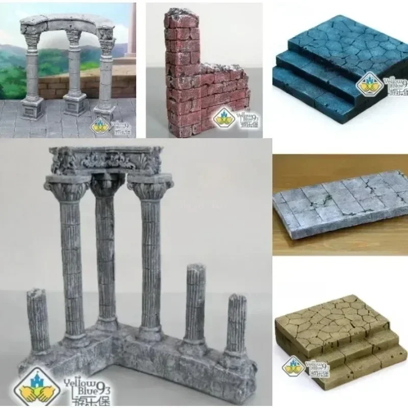 El más nuevo modelo de tela del mito romano Saint Seiya santuario Dios nórdico guerrero Atenea Palacio marino escena de resina figura de plataforma en Stock