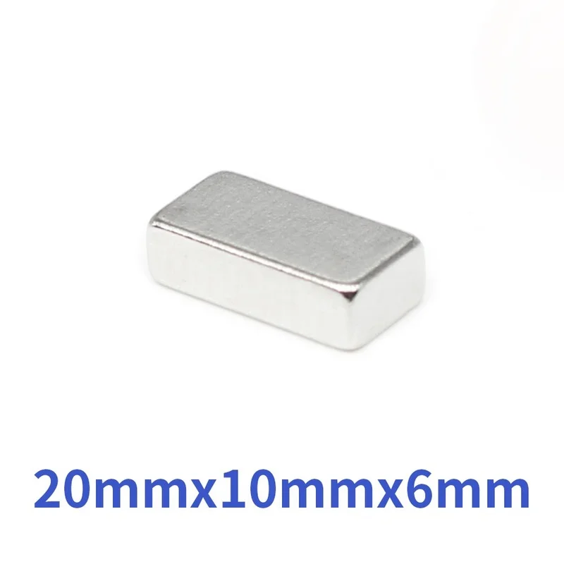 2/5/10/15/20/30PCS 20x10x6 Quadrate Rare Earth Neodymium Magnet 20x10x6mm Block Strong Powerful Magnets 20*10*6 Permanent Magnet