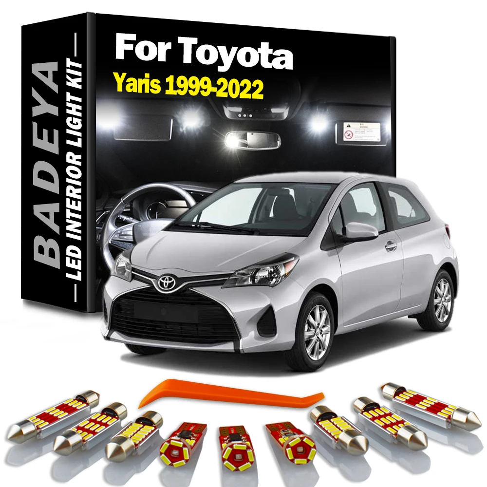 BADEYA Canbus LED Interior Map Dome Light Kit For Toyota Yaris 1999-2018 2019 2020 2021 2022 Vehicle Lamp Car Led Bulbs No Error