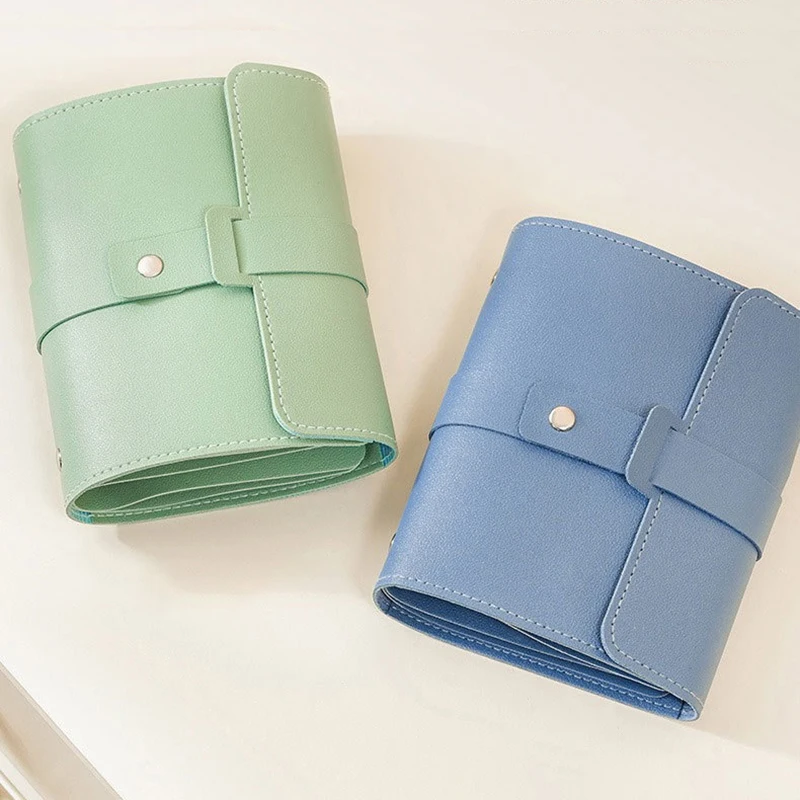 1PC PU Leather Earring Storage Bag Multi-layer Jewelry Finishing Display Bag Earring Ring Portable Jewelry Bag Jewelry Boxes