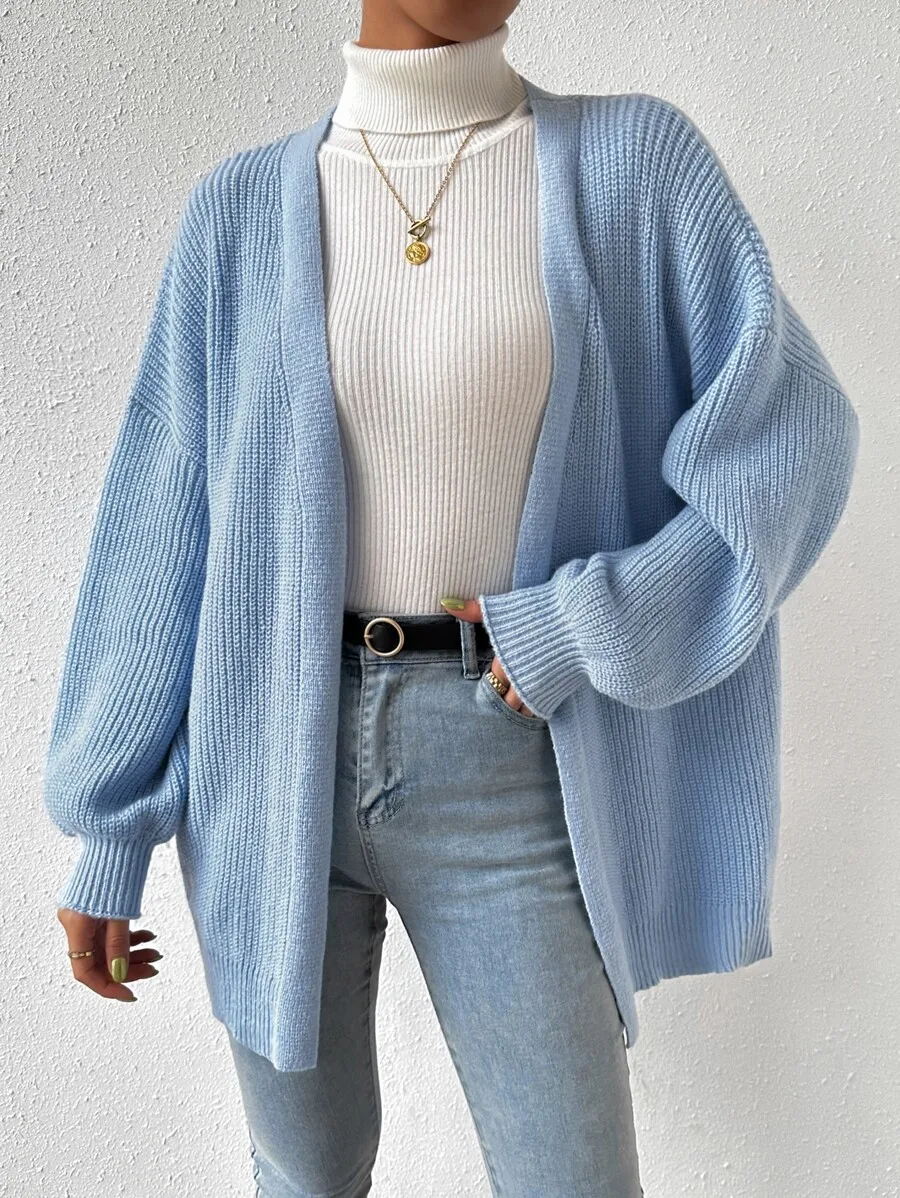 

Lightweight Open Front Knit Cardigan Women Long Sleeve Casual Soft Sweater Coat
