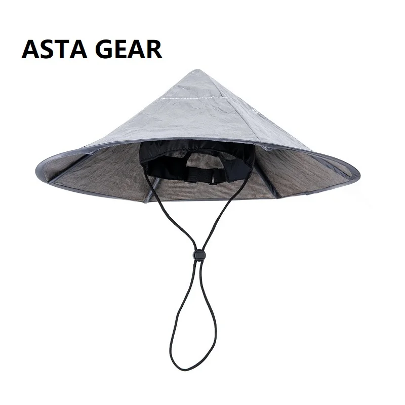 ASTA GEAR Sonnenhut für Outdoor-Aktivitäten, Ultraleichter Hut aus Tyvek/DCF, Regenfester Faltbarer Silberbeschichteter Hut, Sonnenschutz für Wandern und Backpacking