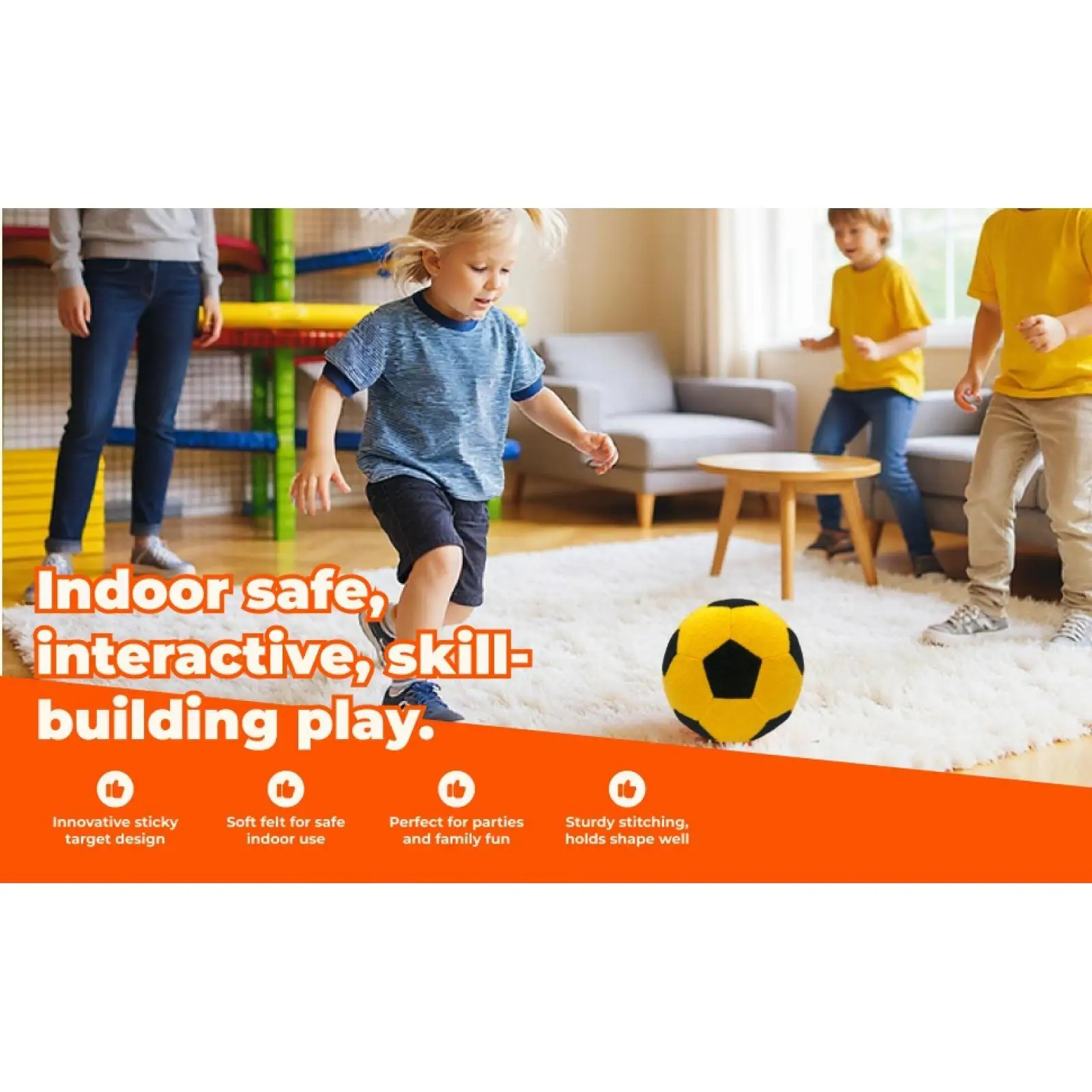 

Надувной фетровый футбольный мяч стандартного размера 4, липкий футбольный мяч для подарочного обучения