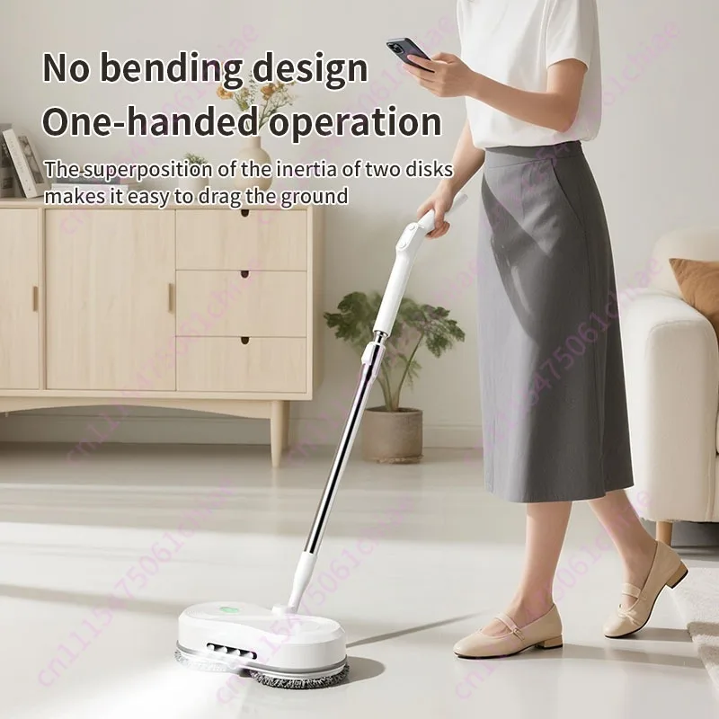 Handheld Electric Mop, Smart Home Automatic Cleaning, Floor Wiping, Water Spraying, Wet and Dry Use