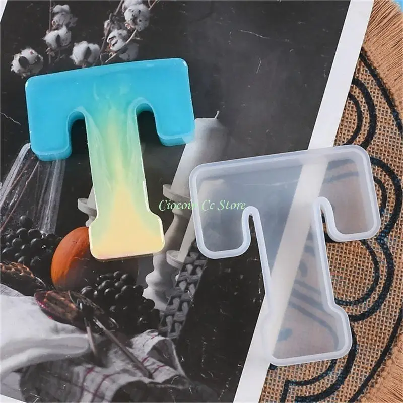 X90F Epoxy Casting Mold Letter Keychain Silicone Mold Ornament Epoxy Mold DIY Earrings Jewelry Pendant Craft