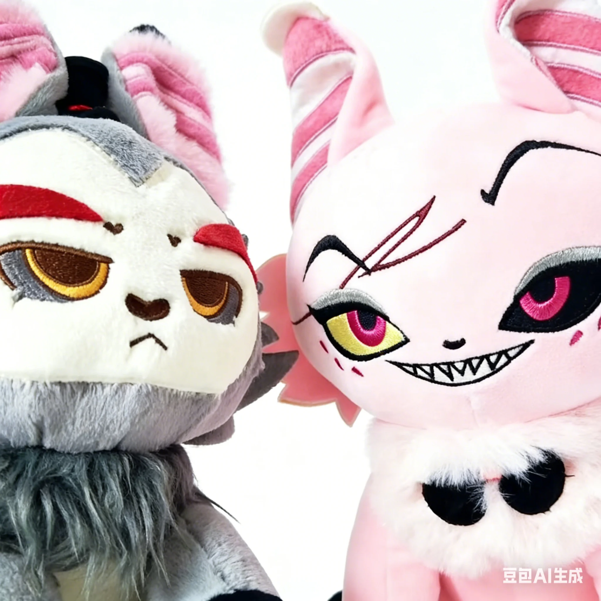 

New Q Version Hazbin Hotel Vox Cushion Plush Toys Vaux Love Hat Niffty Anime Peripheral Toy Birthday Christmas Gift for Children