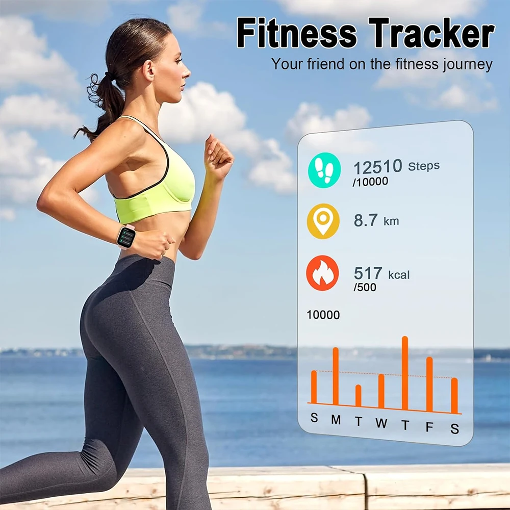 SENBONO New Smart Watch for Men Women with Camera Control Bluetooth Call Heart Rate Sleep Monitoring Smartwatch for Android iOS