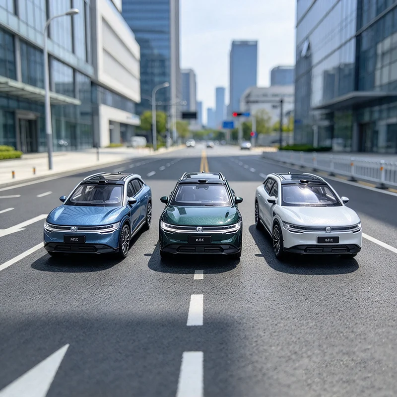 Original Alloy 1/64 Scale ZEEKR 7X EV Car Model Ornament Souvenir Display Collection Hobby Gift