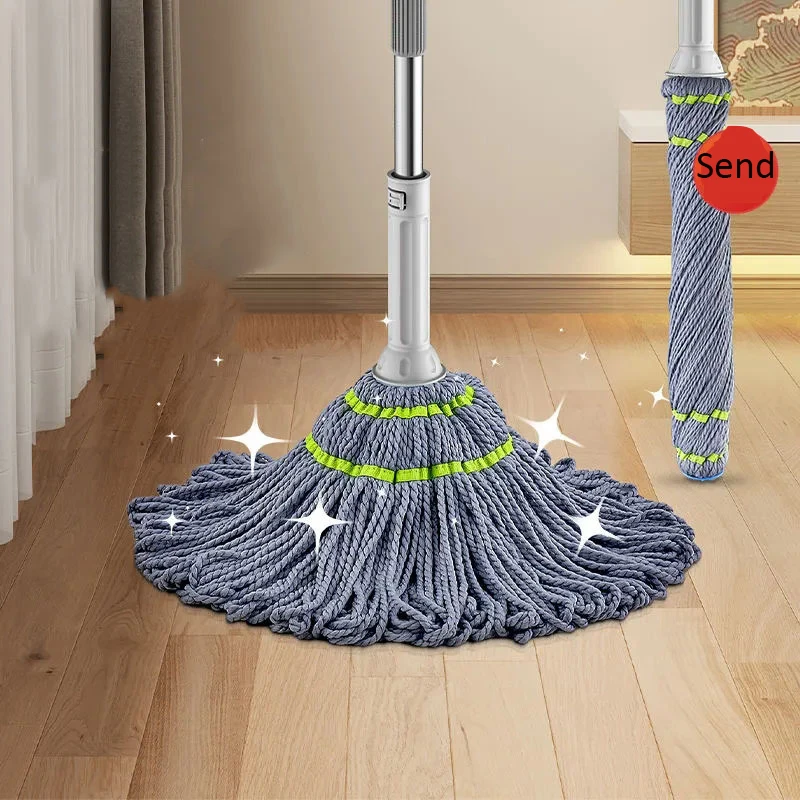 Scrubber Mop Squeeze Household Cleaning Room Floor Scrubbing Office, Outdoor Products Screwing Water Squeeze Mop