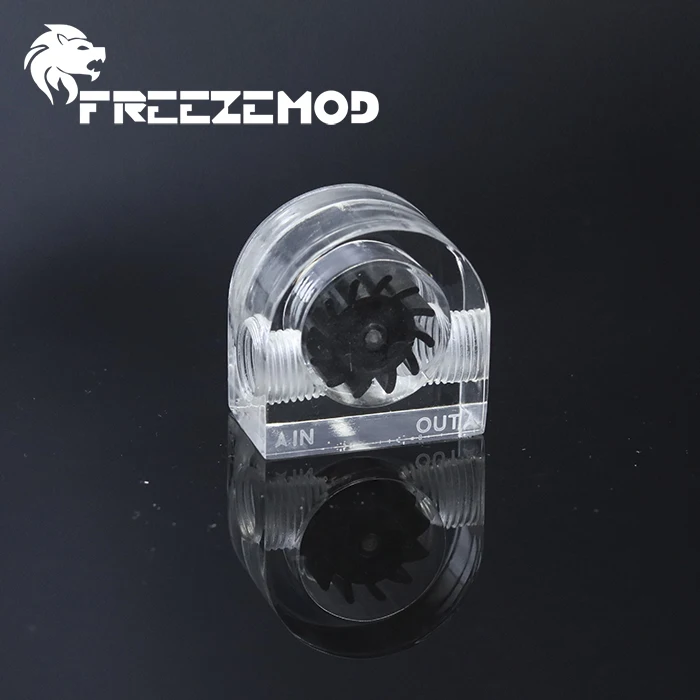 FREEZEMOD 표시기 원형 액체 흐름 반원 흐름 계량기 타코미터, 물 흐름 모니터링 개조용 물 냉각기 관찰