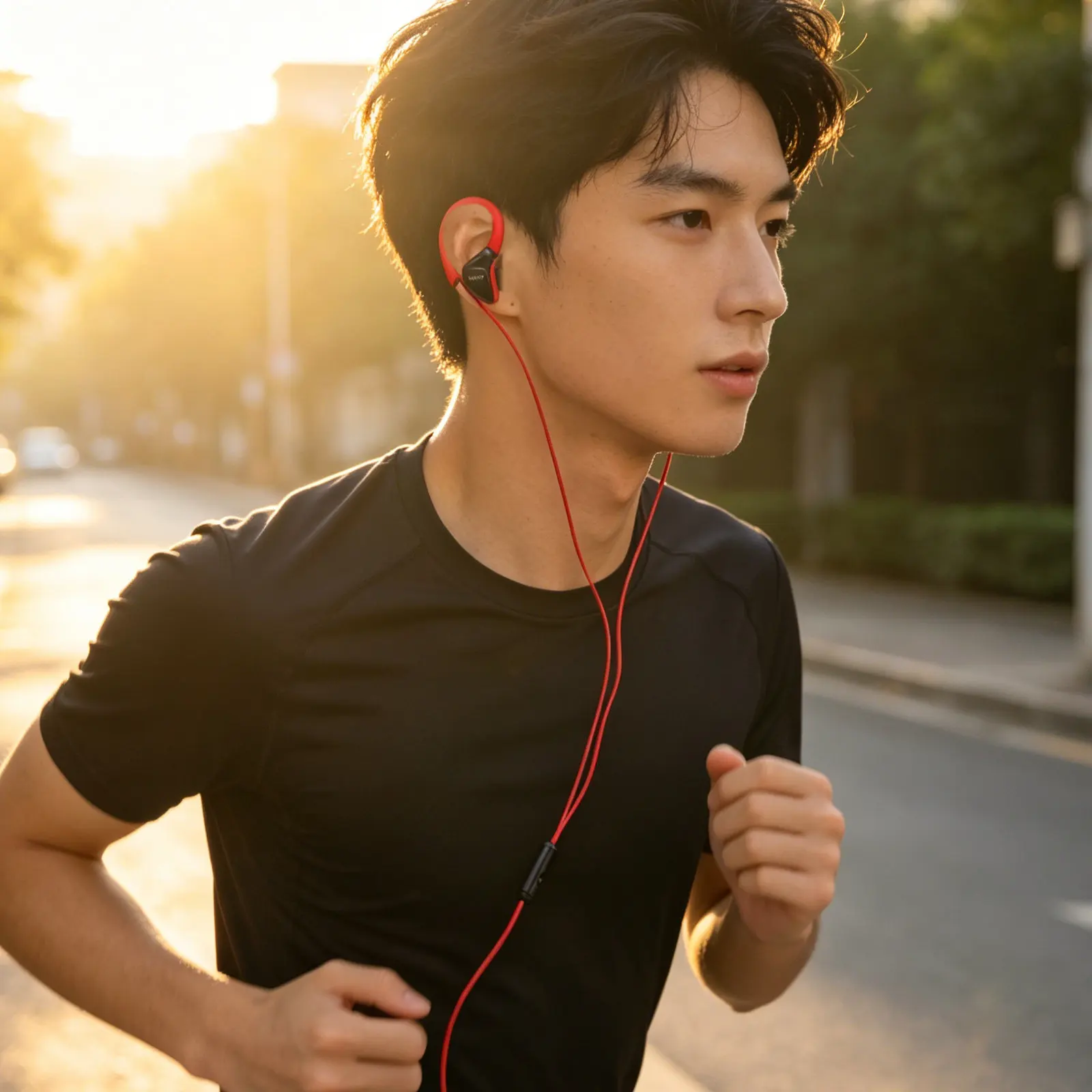 2Pcs Ear Hook Sports Earbuds For Cycling For Men Wired Headphones Sweatproof Running Workout Deep Bass Audio