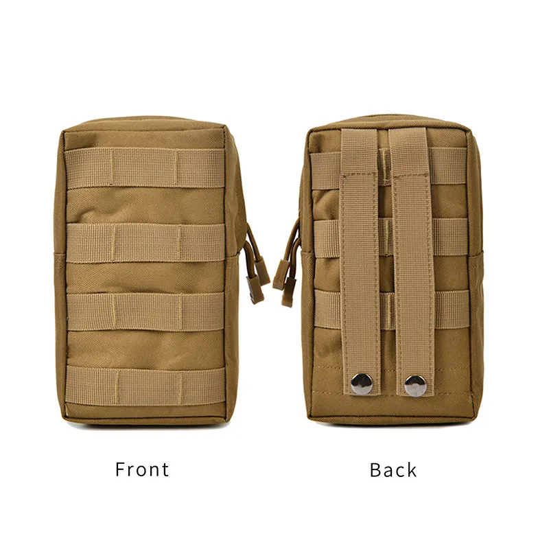 600D Oxford Outdoor  Tactical Bag EDC Molle Tool Zipper Waist Accessories Durable Belt Comouflage Pouch Hunting Airsoft