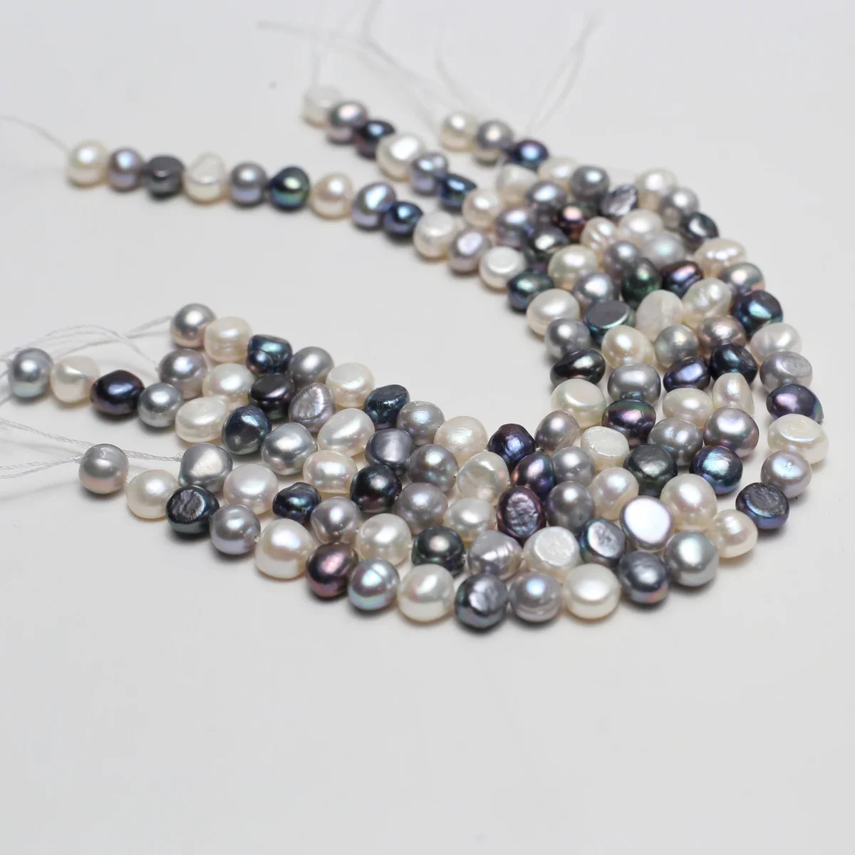 

7-8mm AAA 18cm Natural Freshwater Colorful Polished Irregular Pearl Bead Jewelry Make DIY Necklace Bracelet Accessories Wedding