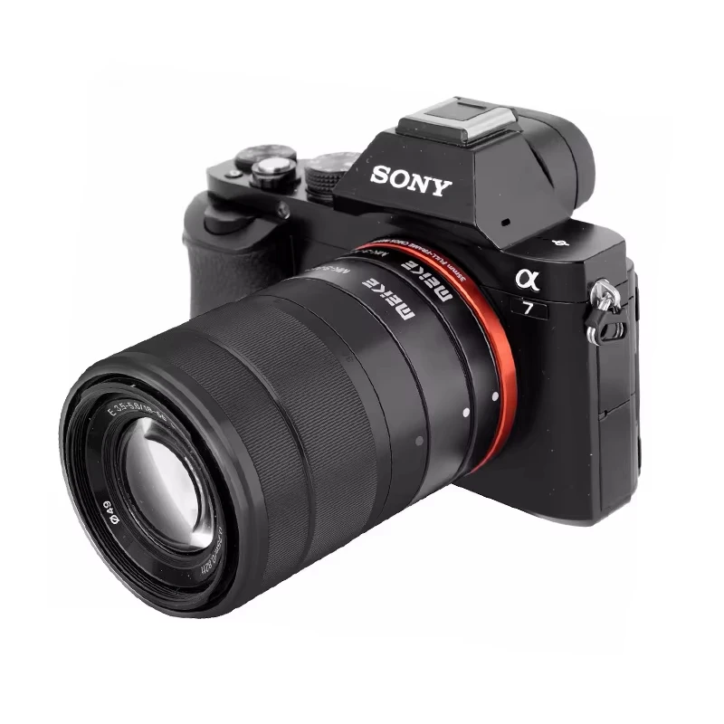 Meike MK-S-AF3A Metall Autofokus Makro-Verlängerungsrohr 10 mm 16 mm für Sony spiegellose A6300 A6000 A7 A7SII NEX E-Mount-Kamera