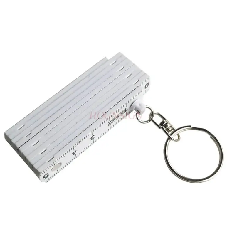 1pcs Portable 0.5m keychain folding ruler with plastic folding ruler