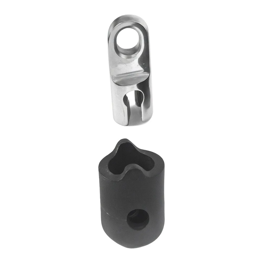 Stainless Steel Cable Terminal Lock with Plastic Shell for Gym Pulley Machines and Cable Stations Using 4mm to 6mm Rope