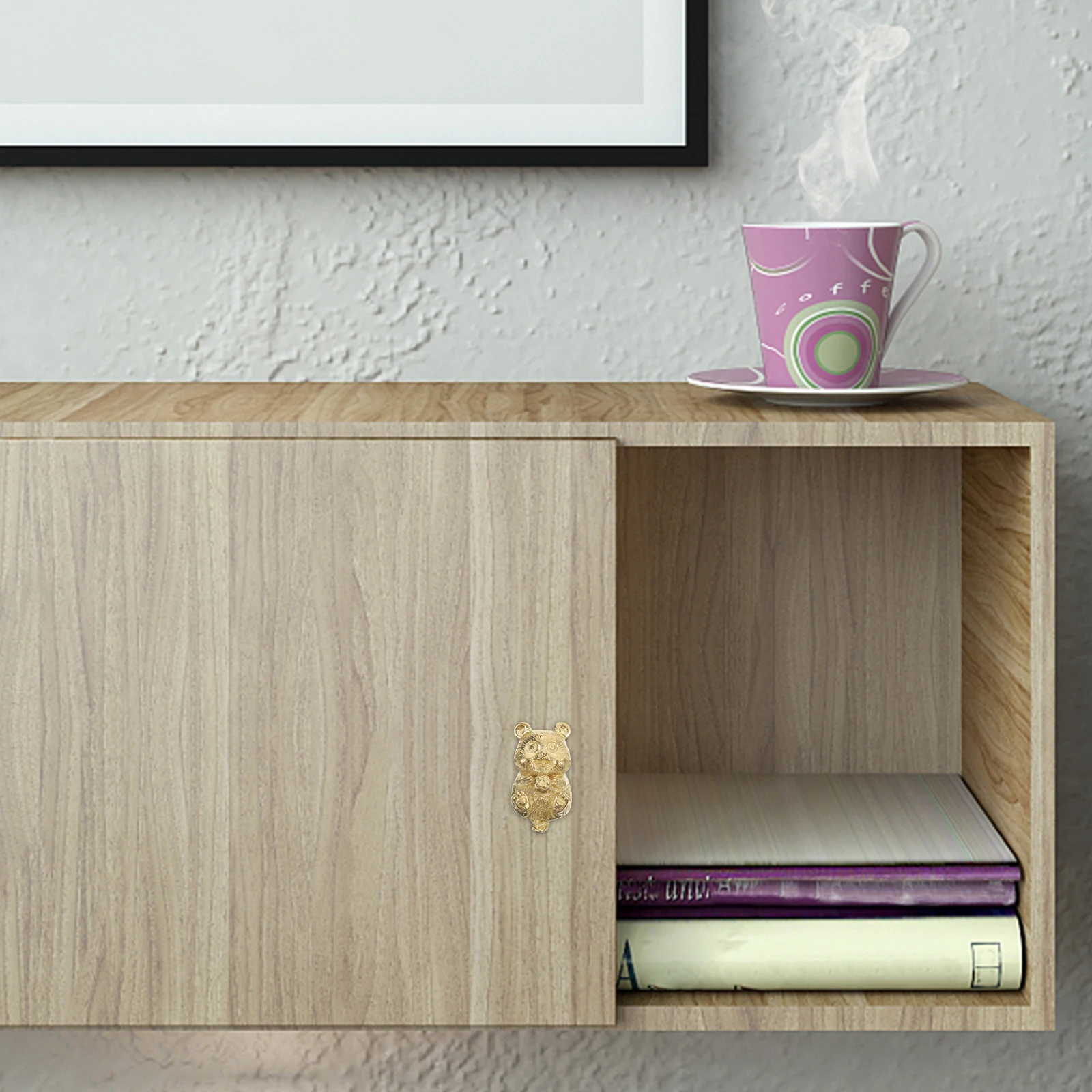 

Creative Panda Brass Door Handle Unique Cabinet Knob Vintage Drawer Pull Modern Dresser Hardware Kitchen Cabinet Handles