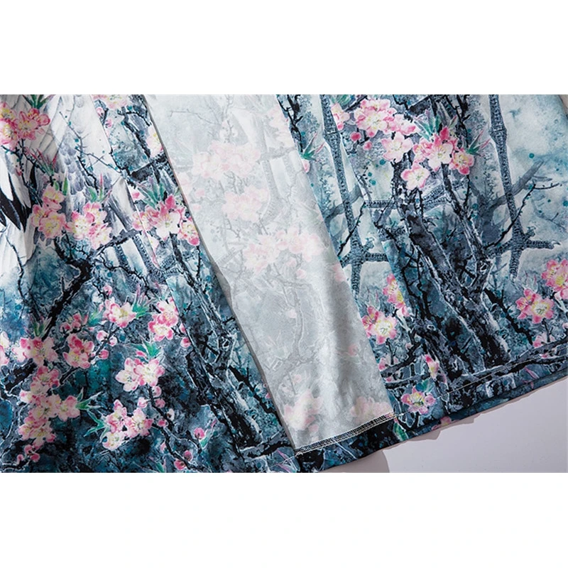 بلوزة كيمونو بيضاء كرين سترة كبيرة الحجم فضفاضة للنساء والرجال أردية هاراجوكو اليابانية