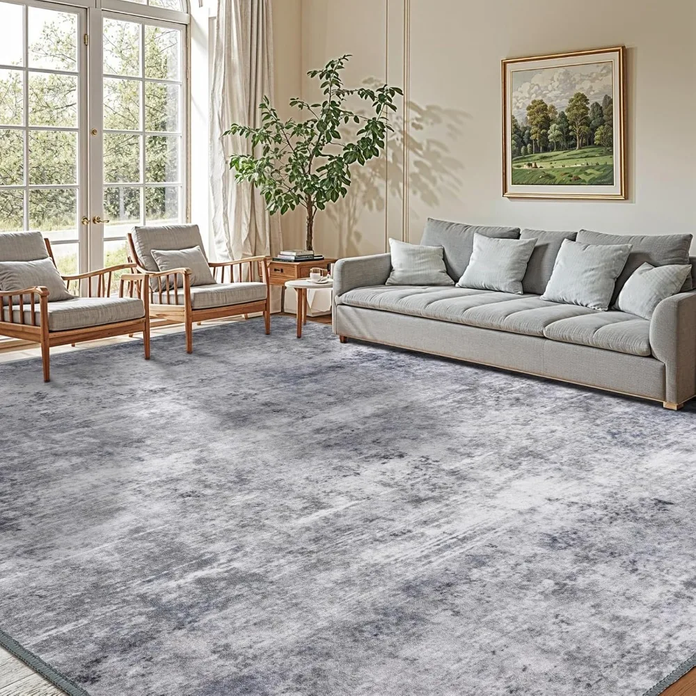 

8x10 Area Rug for Living Room, Machine Washable Low Pile Rug Non Slip Foldable Large Soft Area Rug for Bedroom Under Bed,Dining